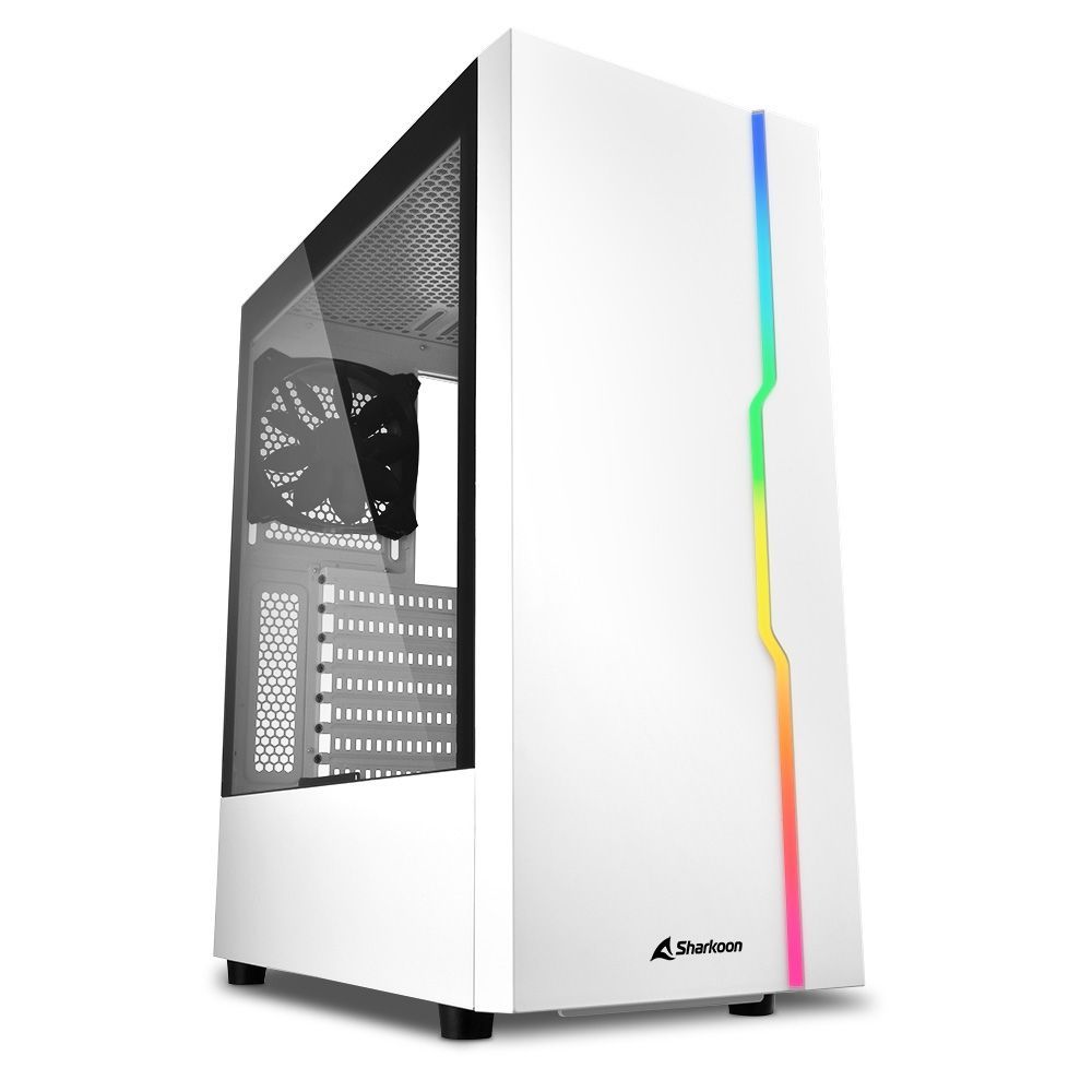 Sharkoon RGB Slider Tempered Glass White Sharkoon RGB Slider Tempered Glass White