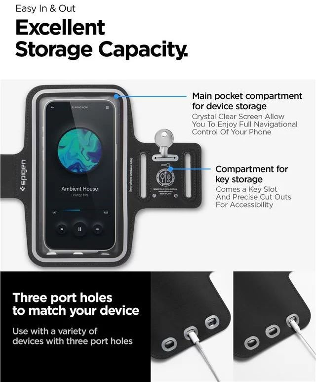 Spigen Dynamic Shield Armband A703 Black Spigen Dynamic Shield Armband A703 Black