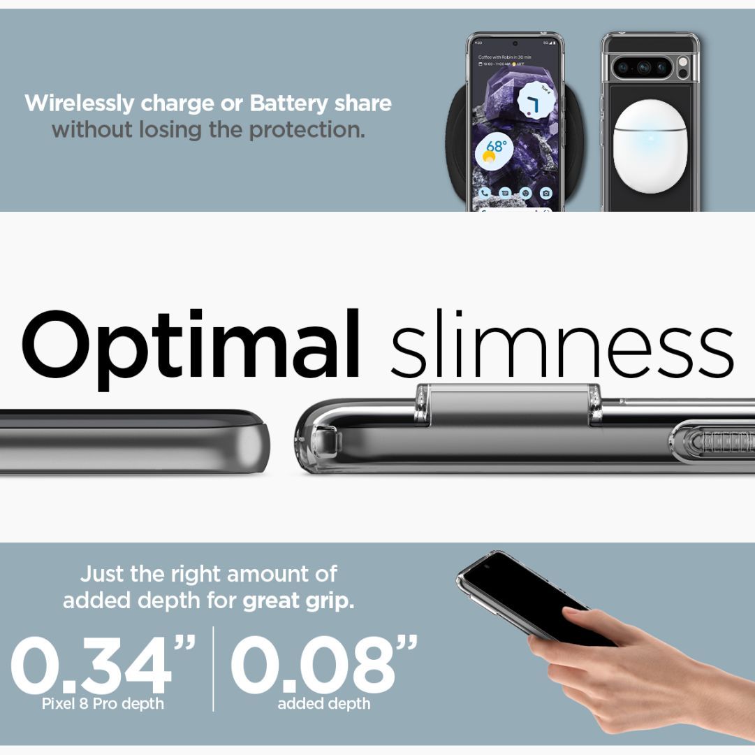 Spigen Google Pixel 8 Pro Ultra Hybrid Crystal Clear Spigen Google Pixel 8 Pro Ultra Hybrid Crystal Clear