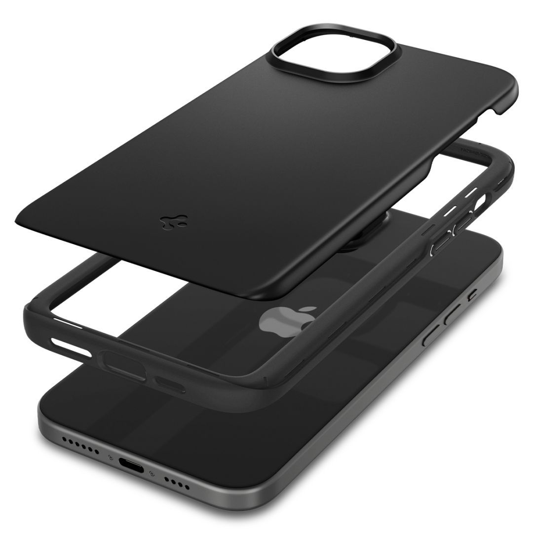Spigen iPhone 15 Case Thin Fit Black Spigen iPhone 15 Case Thin Fit Black