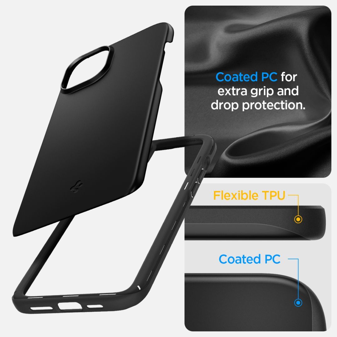 Spigen iPhone 15 Case Thin Fit Black Spigen iPhone 15 Case Thin Fit Black