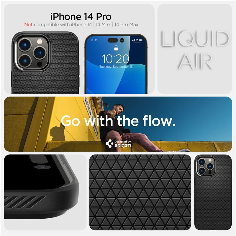 Spigen Liquid Air, matte black - iPhone 14 Pro Spigen Liquid Air, matte black - iPhone 14 Pro