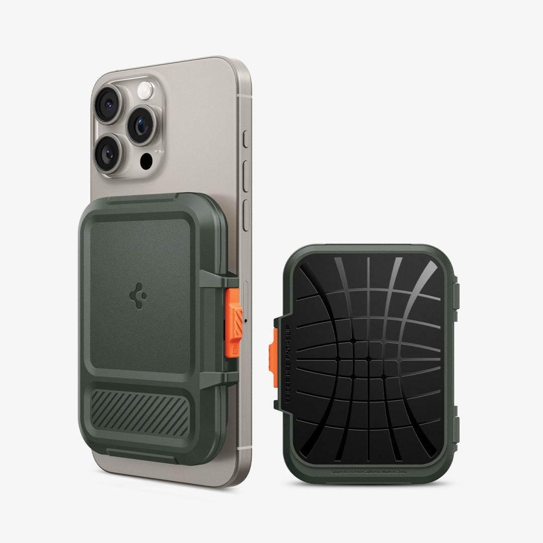 Spigen iPhone Lock Fit MagSafe Wallet Military Green Spigen iPhone Lock Fit MagSafe Wallet Military Green