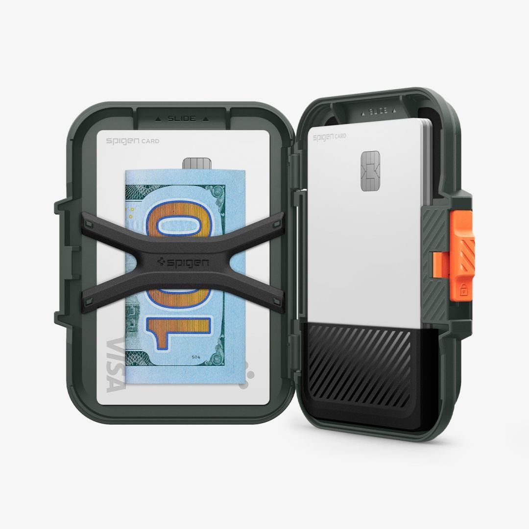 Spigen iPhone Lock Fit MagSafe Wallet Military Green Spigen iPhone Lock Fit MagSafe Wallet Military Green