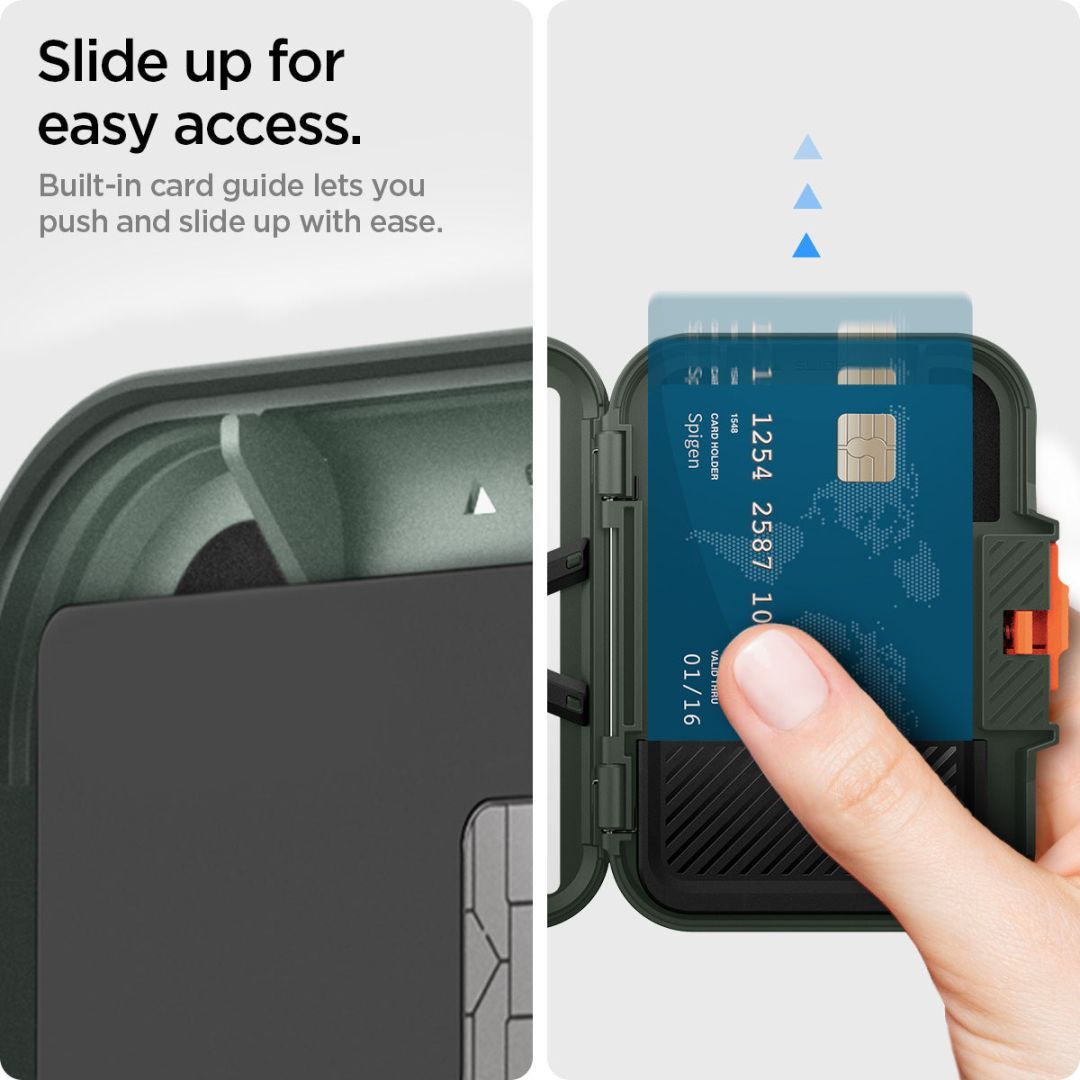 Spigen iPhone Lock Fit MagSafe Wallet Military Green Spigen iPhone Lock Fit MagSafe Wallet Military Green