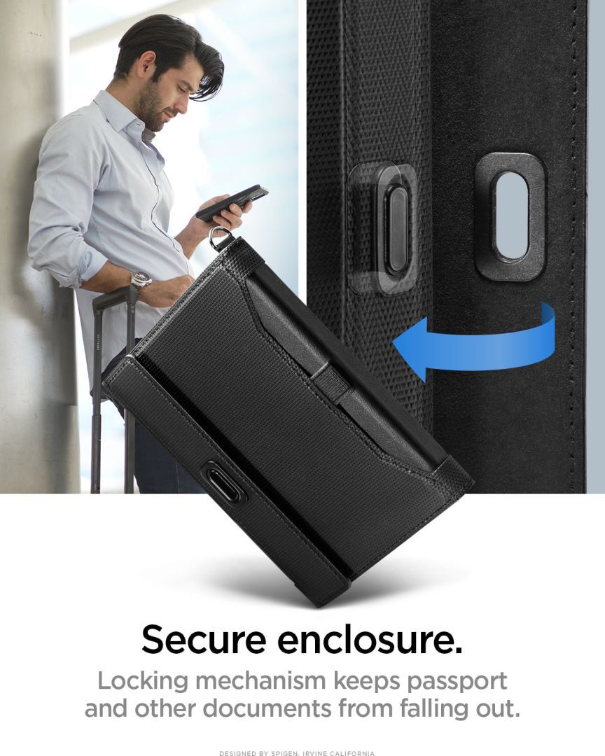 Spigen Universal Passport Holder Black Spigen Universal Passport Holder Black