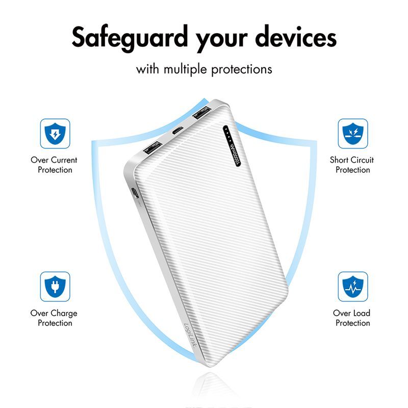 Logilink PowerBank 10000 mAh White Logilink PowerBank 10000 mAh White