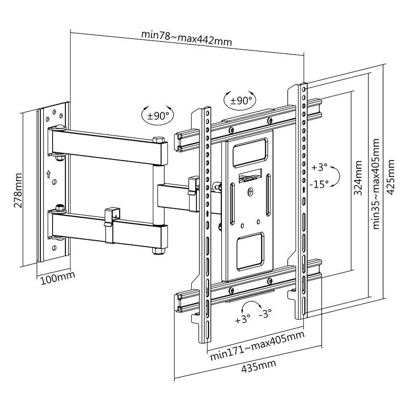 Logilink BP0112 TV wall mount 32–70" Black Logilink BP0112 TV wall mount 32–70" Black