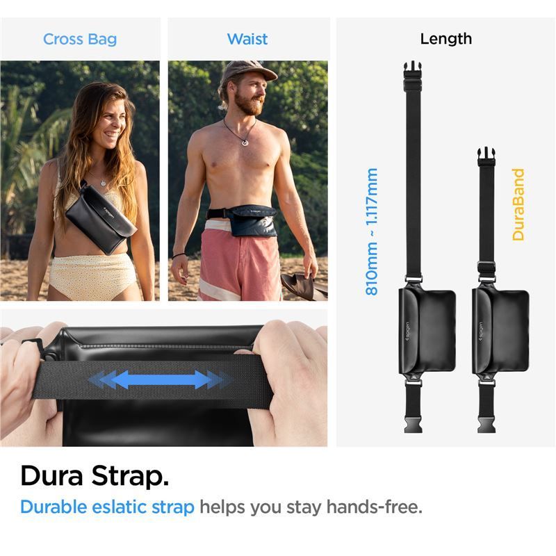 Spigen Aqua Shield WaterProof Floating Case + WaterProof Waist Bag A621 Set Black Spigen Aqua Shield WaterProof Floating Case + WaterProof Waist Bag A621 Set Black