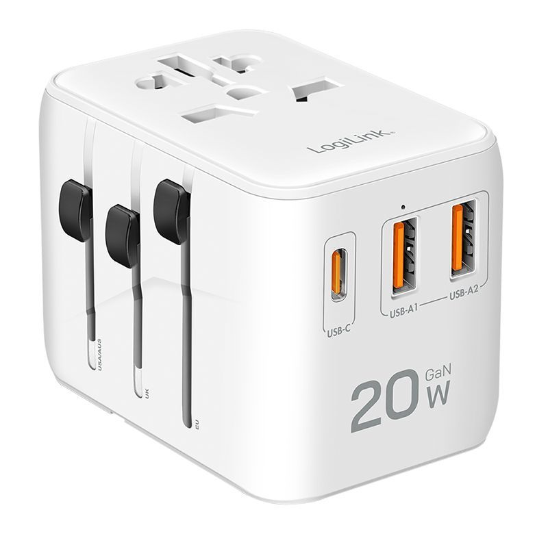 Logilink PA0356 Universal travelling power supply White Logilink PA0356 Universal travelling power supply White