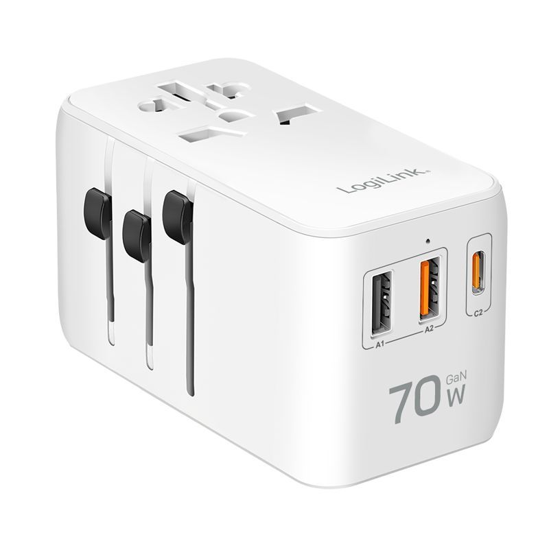 Logilink PA0357 Universal travel power supply White Logilink PA0357 Universal travel power supply White