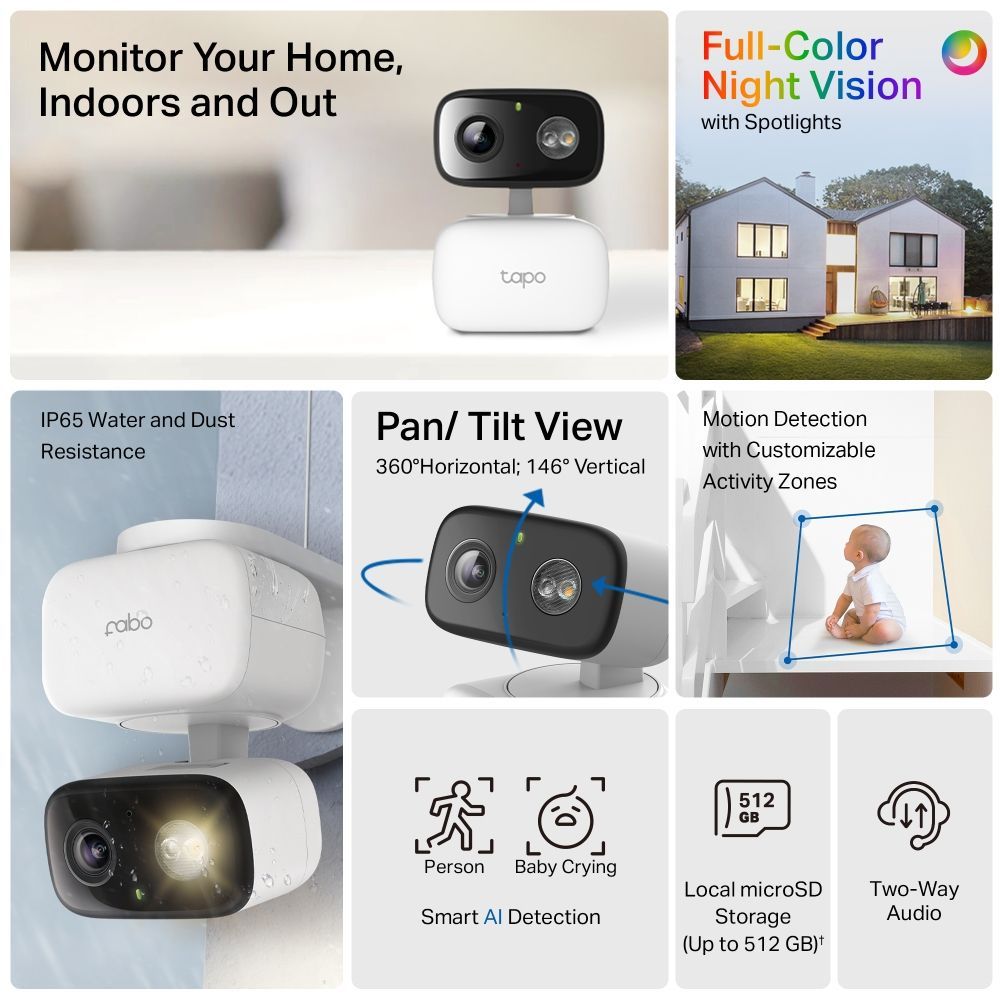TP-Link Tapo C206 Indoor/Outdoor Home Security Wi-Fi Camera TP-Link Tapo C206 Indoor/Outdoor Home Security Wi-Fi Camera