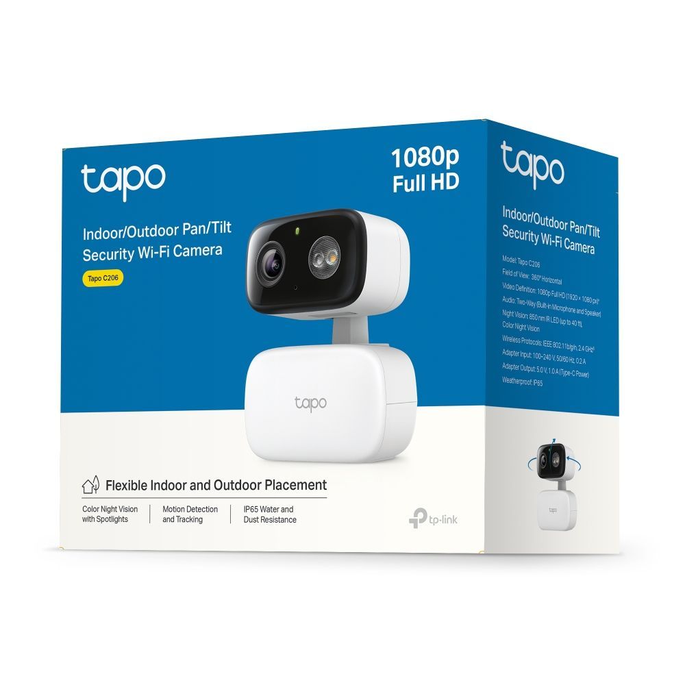 TP-Link Tapo C206 Indoor/Outdoor Home Security Wi-Fi Camera TP-Link Tapo C206 Indoor/Outdoor Home Security Wi-Fi Camera