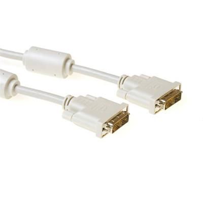 ACT DVI-D Single Link cable male to male High Quality 5m Ivory ACT DVI-D Single Link cable male to male High Quality 5m Ivory