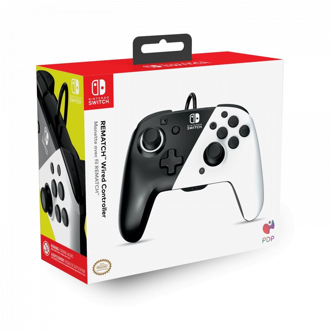PDP Nintendo Switch OLED USB Gamepad Black/White PDP Nintendo Switch OLED USB Gamepad Black/White