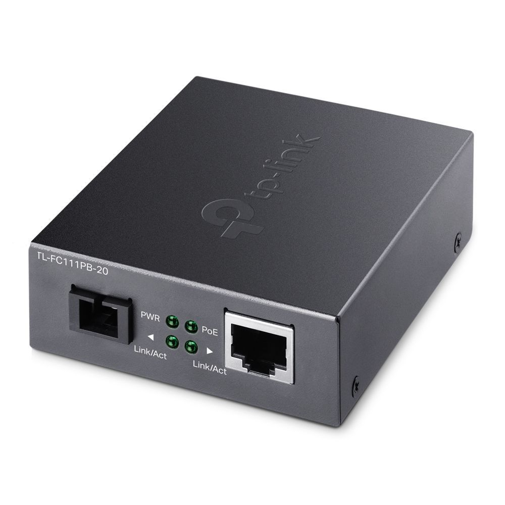 TP-Link TL-FC111PB-20 10/100 Mbps WDM with 1-Port PoE Media Converter