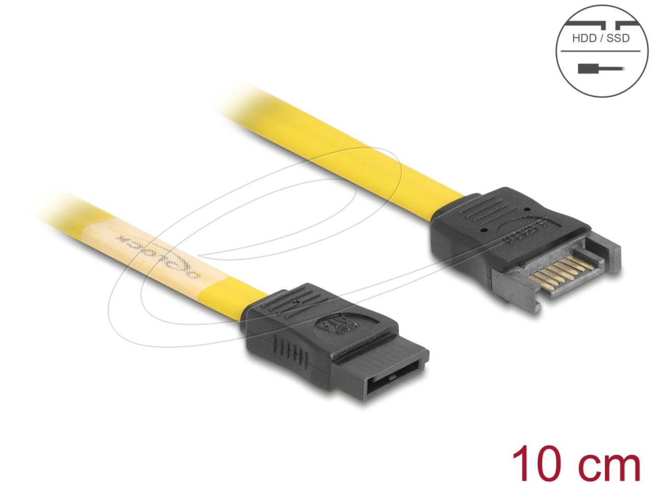DeLock SATA 6 Gb/s Extension Cable 10cm Yellow DeLock SATA 6 Gb/s Extension Cable 10cm Yellow