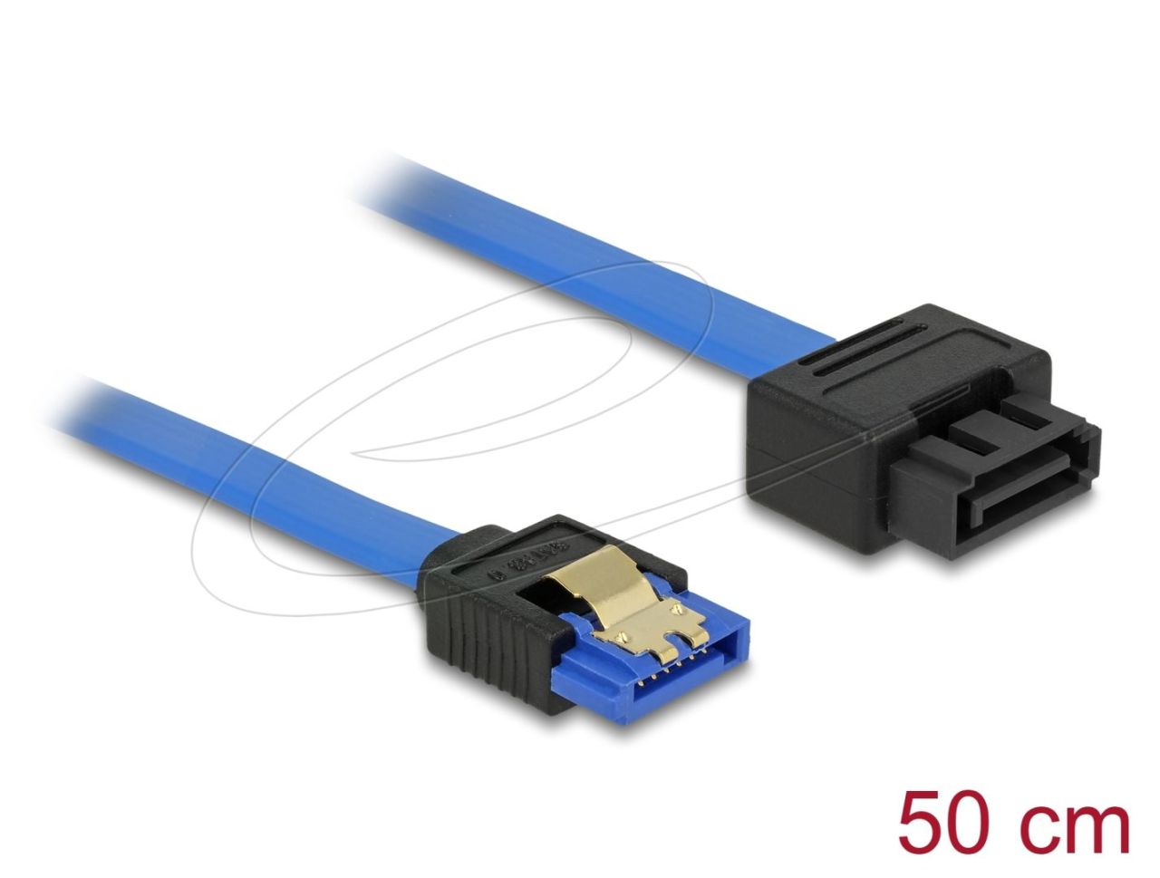 DeLock Extension cable SATA 6 Gb/s receptacle straight > SATA plug straight 50cm Blue DeLock Extension cable SATA 6 Gb/s receptacle straight > SATA plug straight 50cm Blue