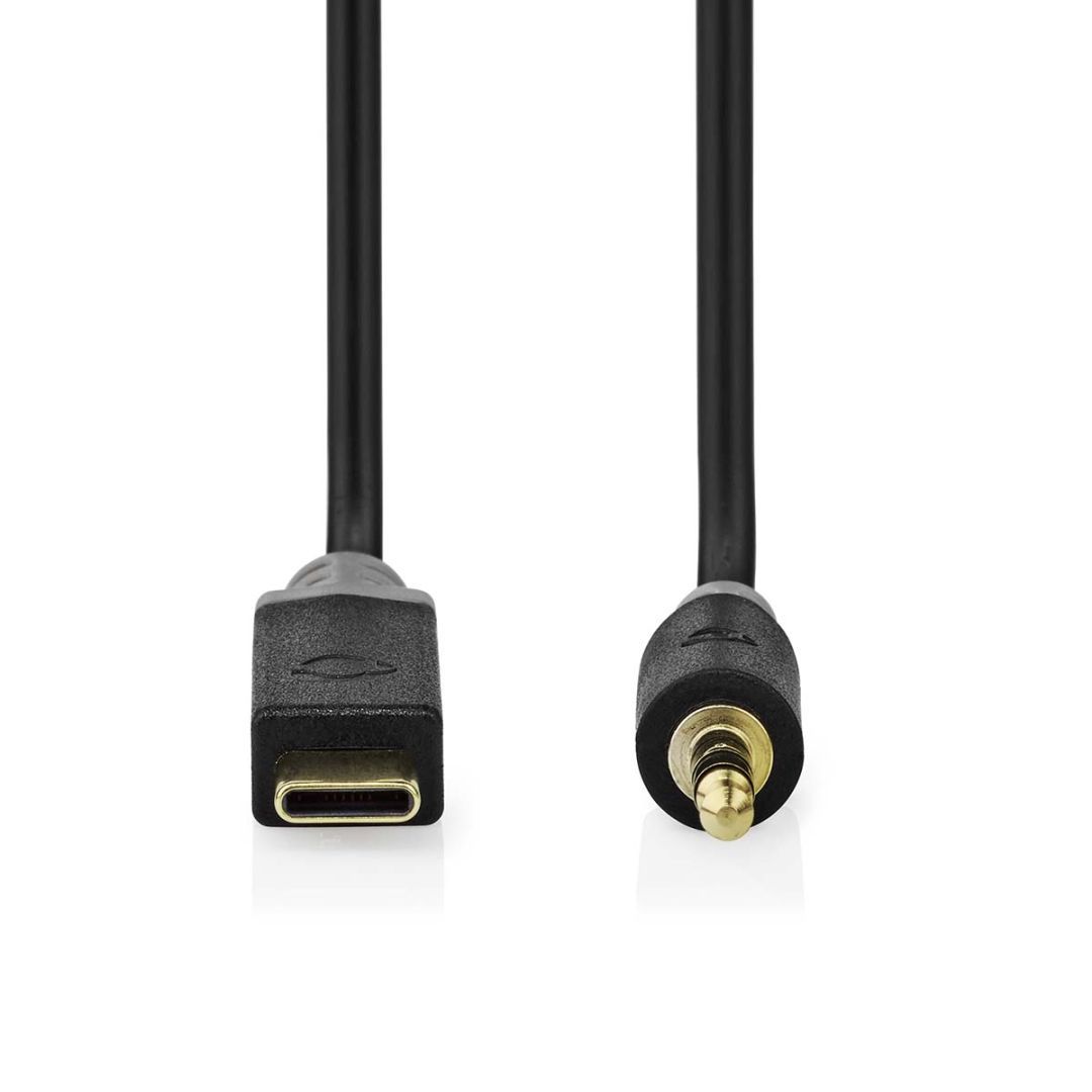 Nedis USB-C to 3,5mm jack Adapter 1m Black Nedis USB-C to 3,5mm jack Adapter 1m Black