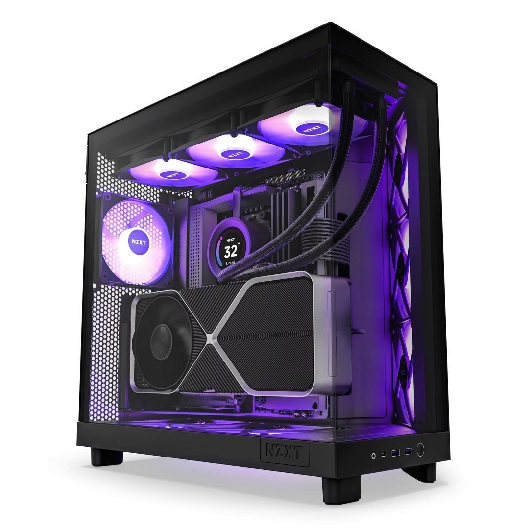 NZXT H6 Flow RGB (2023) Tempered Glass Matte Black NZXT H6 Flow RGB (2023) Tempered Glass Matte Black