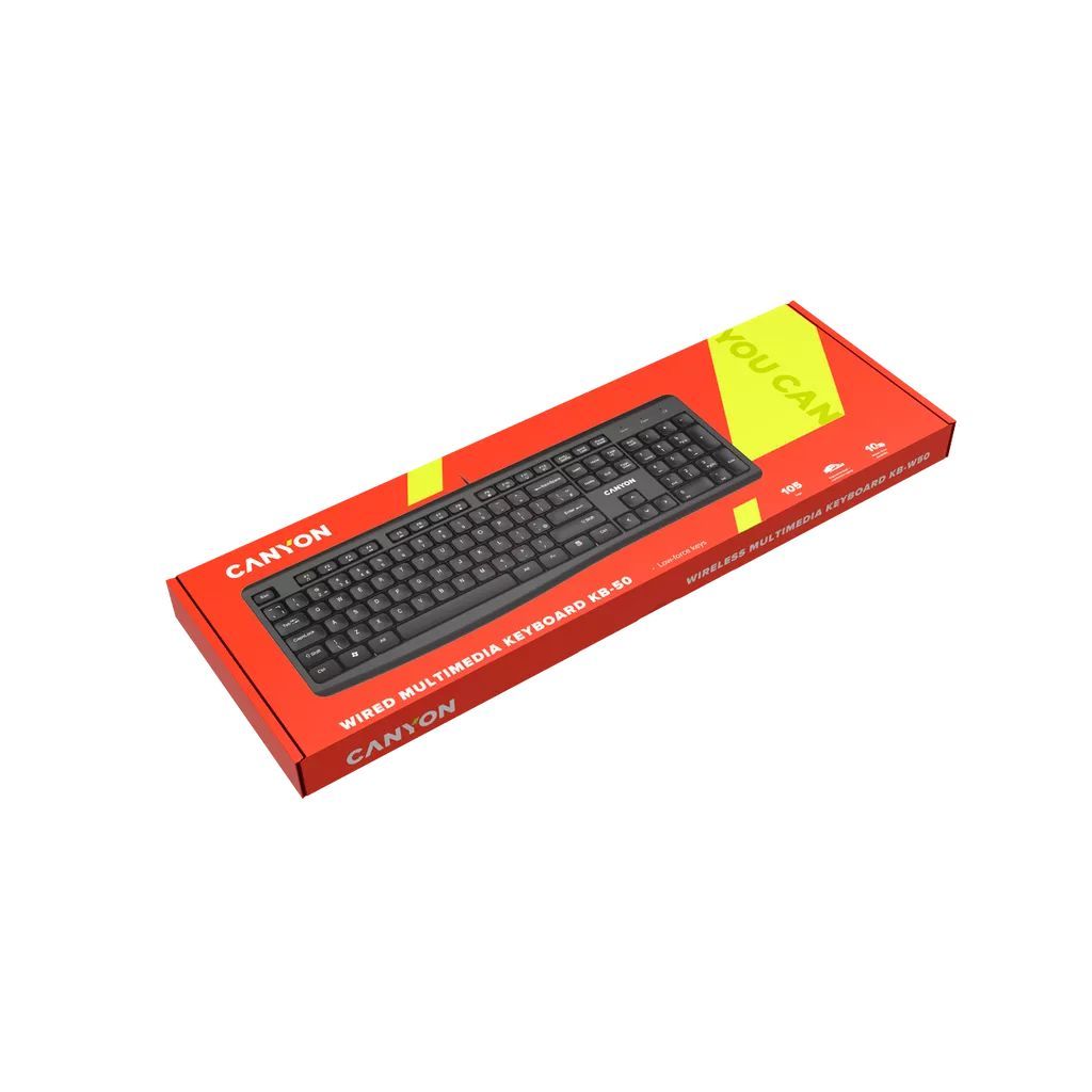 Canyon KB-50 Keyboard Black HU Canyon KB-50 Keyboard Black HU