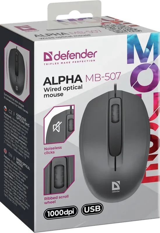 Defender Alpha MB-507 Silent Mouse Black Defender Alpha MB-507 Silent Mouse Black