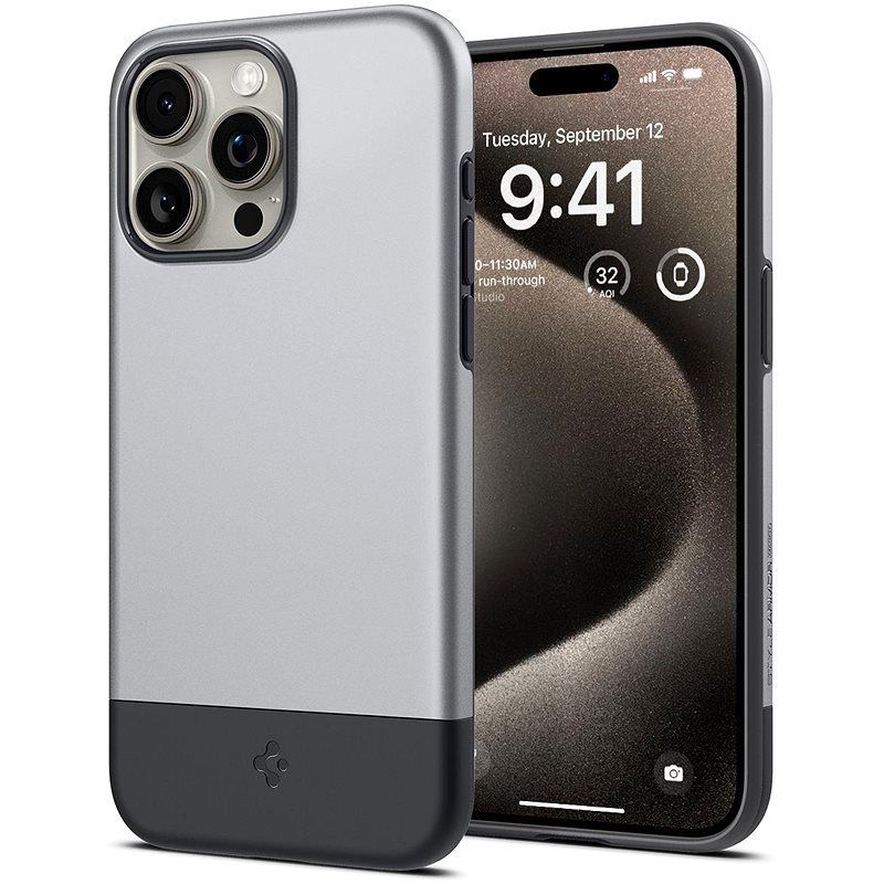 Spigen iPhone 15 Pro Case Style Armor MagSafe Classic Silver Spigen iPhone 15 Pro Case Style Armor MagSafe Classic Silver