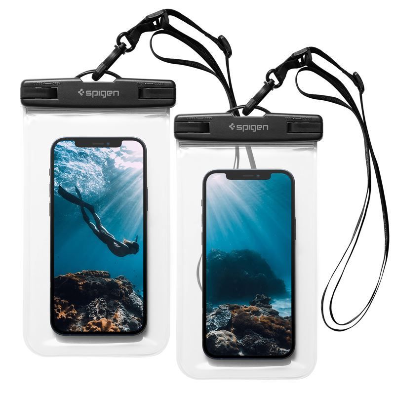 Spigen A601 Waterproof Phone Case 2 Pack, clear Spigen A601 Waterproof Phone Case 2 Pack, clear