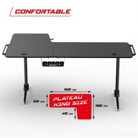 Spirit Of Gamer Headquarter 600 R Gaming Desk Black Spirit Of Gamer Headquarter 600 R Gaming Desk Black