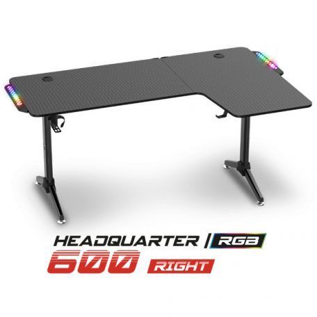 Spirit Of Gamer Headquarter 600 R Gaming Desk Black Spirit Of Gamer Headquarter 600 R Gaming Desk Black