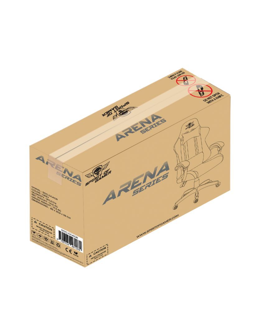 Spirit Of Gamer Arena Gaming Chair Light Grey Spirit Of Gamer Arena Gaming Chair Light Grey
