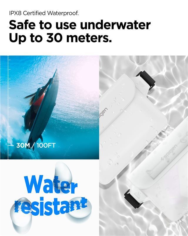 Spigen Aqua Shield WaterProof Waist Bag A620 2 Pack Snow White Spigen Aqua Shield WaterProof Waist Bag A620 2 Pack Snow White
