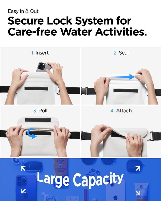 Spigen Aqua Shield WaterProof Waist Bag A620 2 Pack Snow White Spigen Aqua Shield WaterProof Waist Bag A620 2 Pack Snow White