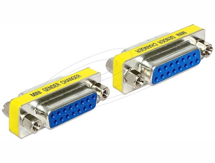 DeLock D-Sub 15 pin female > female Gender Changer DeLock D-Sub 15 pin female > female Gender Changer