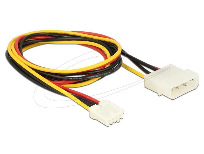 DeLock Power Cable 4 pin male > 4 pin floppy female 60cm DeLock Power Cable 4 pin male > 4 pin floppy female 60cm