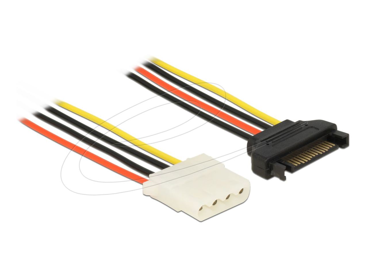 DeLock Power Cable SATA 15 pin male > 4 pin female 50cm DeLock Power Cable SATA 15 pin male > 4 pin female 50cm