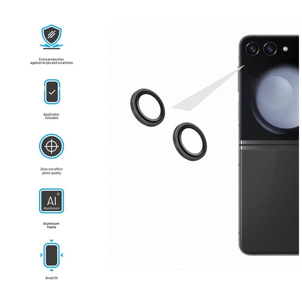 FIXED kamera üvegvédő Samsung Galaxy Z Flip 6 fekete FIXED kamera üvegvédő Samsung Galaxy Z Flip 6 fekete