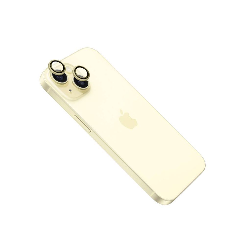 FIXED kameralencse védő biztonsági üveg Apple iPhone 15/15 Plus készülékekhez, sárga kerettel, FIXGC2-1200-YL FIXED kameralencse védő biztonsági üveg Apple iPhone 15/15 Plus készülékekhez, sárga kerettel, FIXGC2-1200-YL
