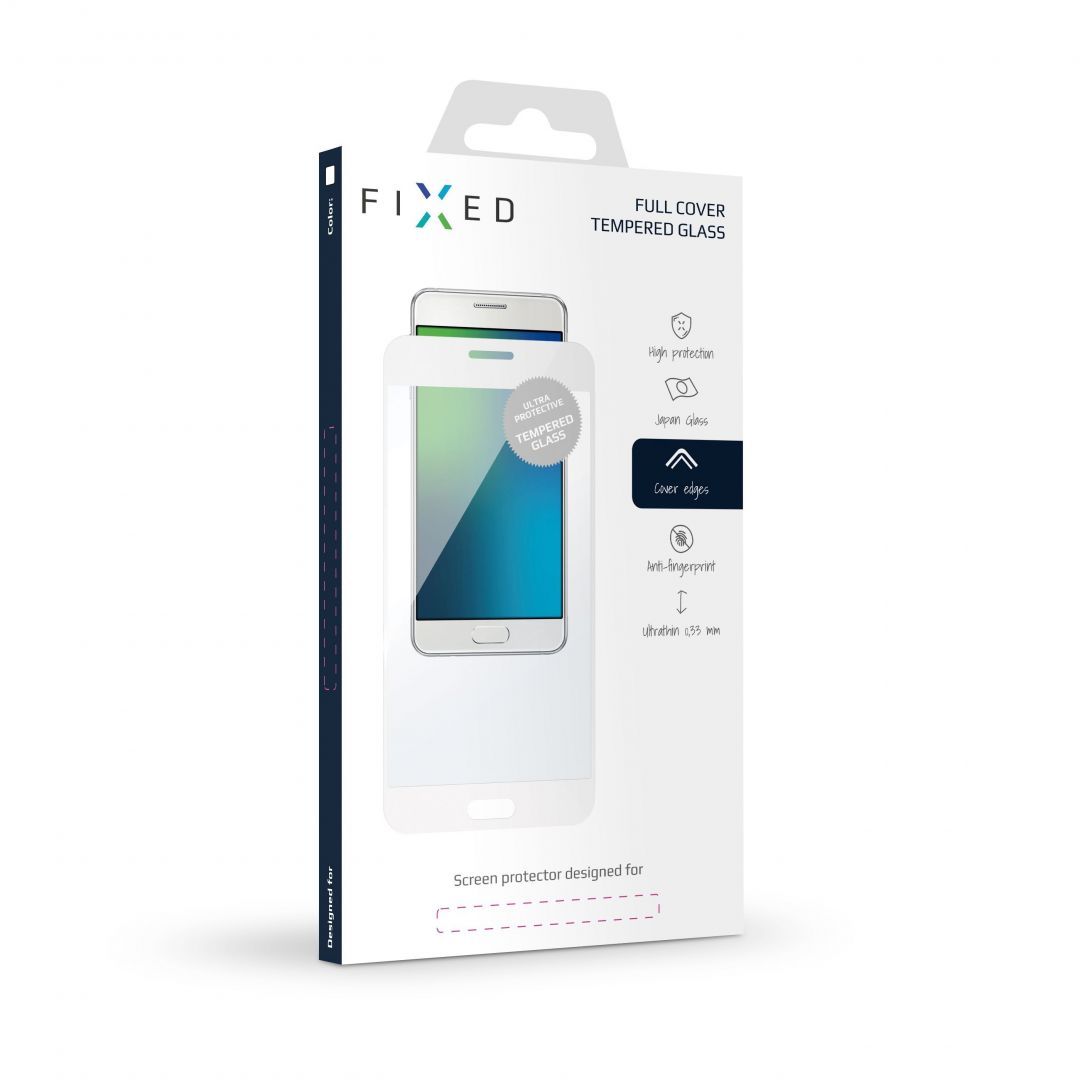 FIXED teljes képernyőt védő 2,5D edzett üveg Apple iPhone 7 Plus/8 Plus készülékhez, fehér