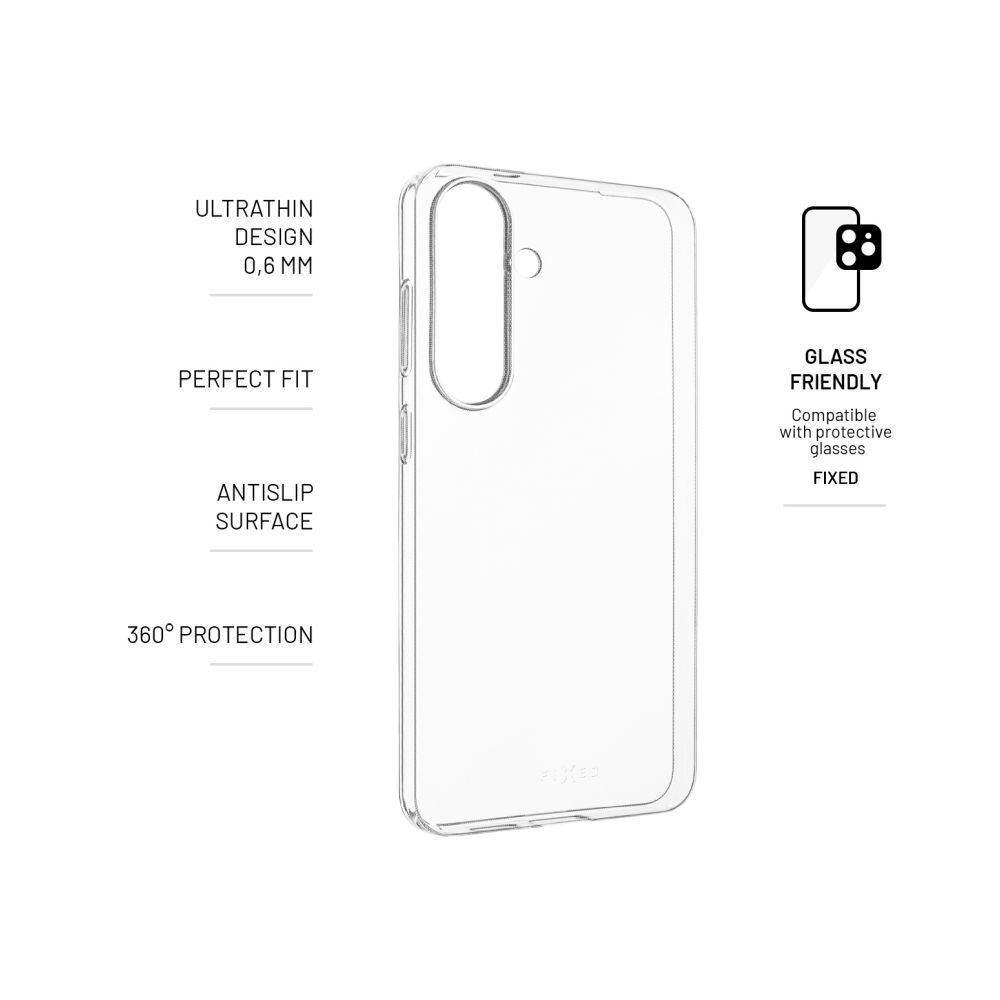 FIXED Ultravékony TPU telefontok Samsung Galaxy S25+, átlátszó