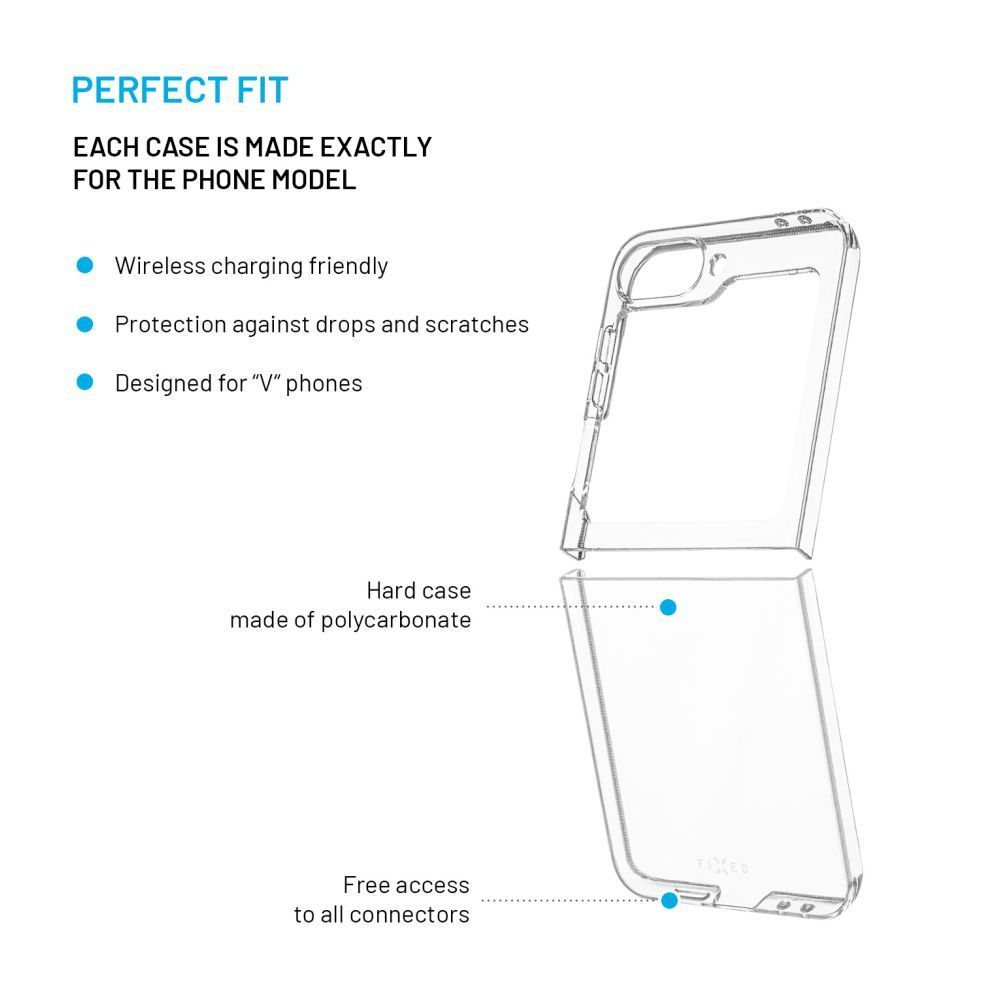 FIXED Pure átlátszó telefontok Samsung Galaxy Z Flip 6 készülékhez, átlátszó