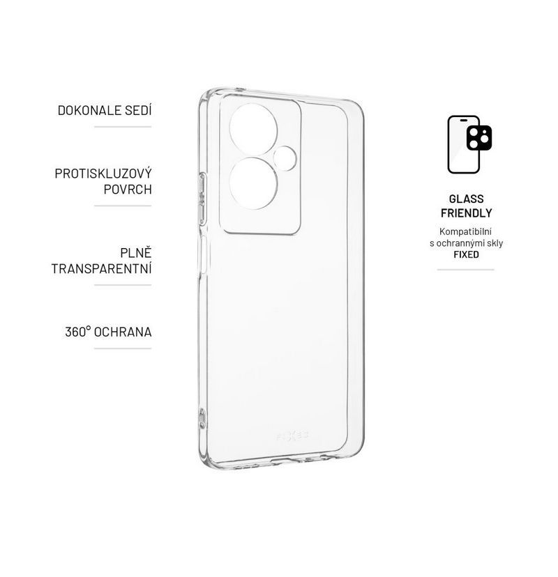 FIXED TPU gél tok a Samsung Oppo A79 5G számára, átlátszó FIXED TPU gél tok a Samsung Oppo A79 5G számára, átlátszó