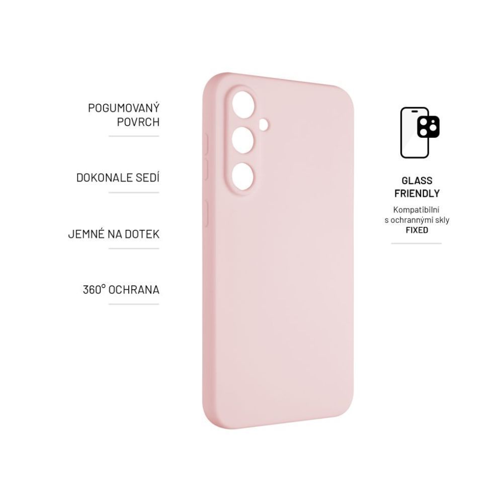 FIXED Story tok Samsung Galaxy S23 FE-hez, rózsaszín FIXED Story tok Samsung Galaxy S23 FE-hez, rózsaszín