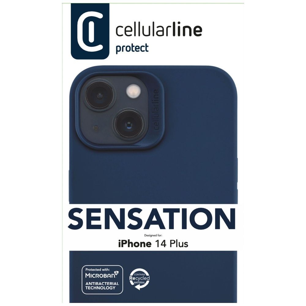 Cellularline Sensation protective silicone cover for Apple iPhone 14 MAX, blue Cellularline Sensation protective silicone cover for Apple iPhone 14 MAX, blue