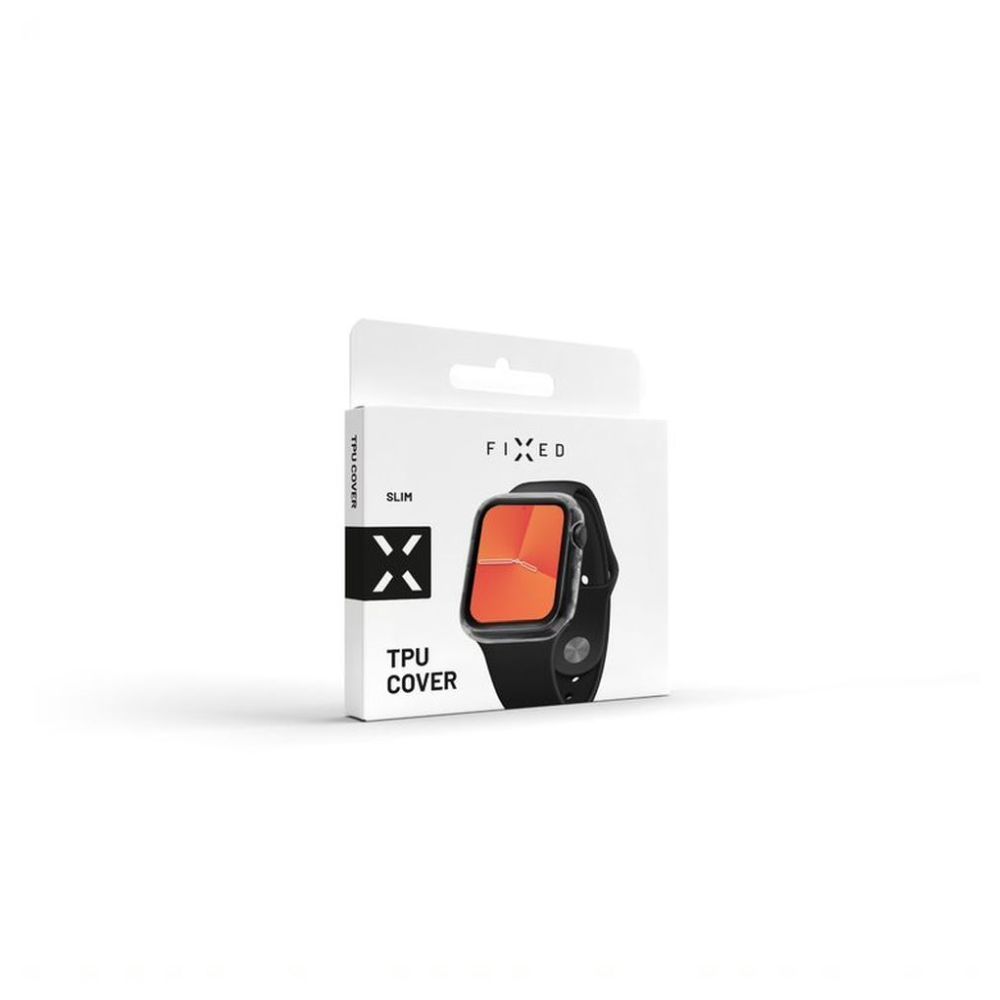 FIXED TPU gél tok az Apple Watch Series 9 45mm-es okosórához, átlátszó