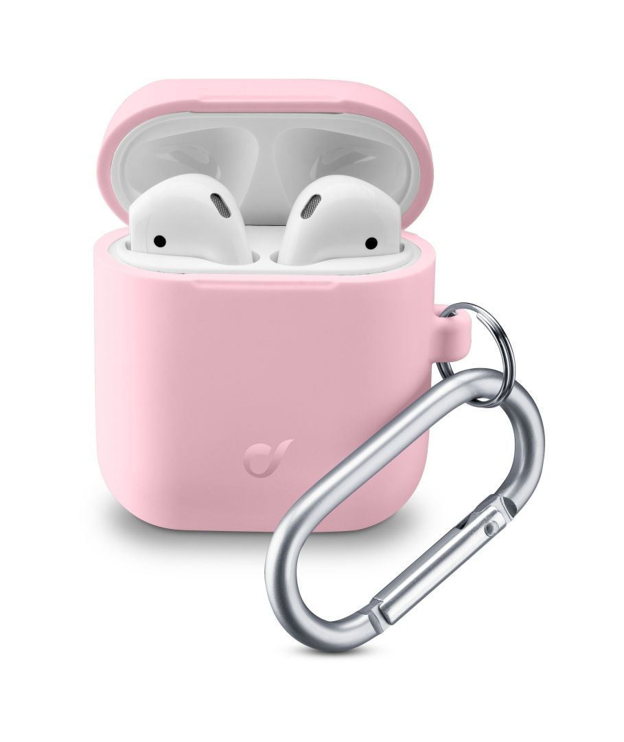 Cellularline Crotective cover with carabiner Bounce for Apple AirPods 1 & 2, pink Cellularline Crotective cover with carabiner Bounce for Apple AirPods 1 & 2, pink
