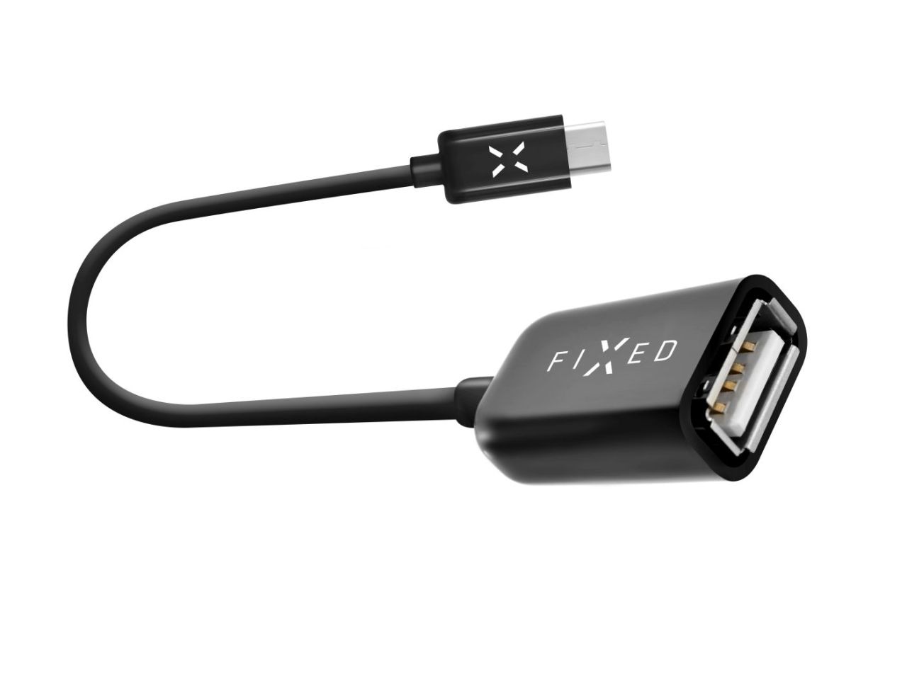 FIXED USB/USB-C OTG adapter kábel, fekete