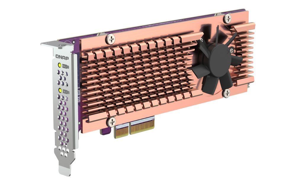 QNAP QM2-2P-344A Dual M.2 22110/2280 PCIe NVMe SSD Expansion Card QNAP QM2-2P-344A Dual M.2 22110/2280 PCIe NVMe SSD Expansion Card