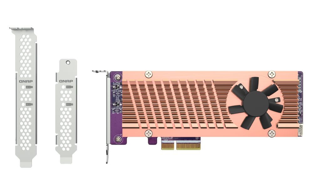 QNAP QM2-2P-344A Dual M.2 22110/2280 PCIe NVMe SSD Expansion Card QNAP QM2-2P-344A Dual M.2 22110/2280 PCIe NVMe SSD Expansion Card