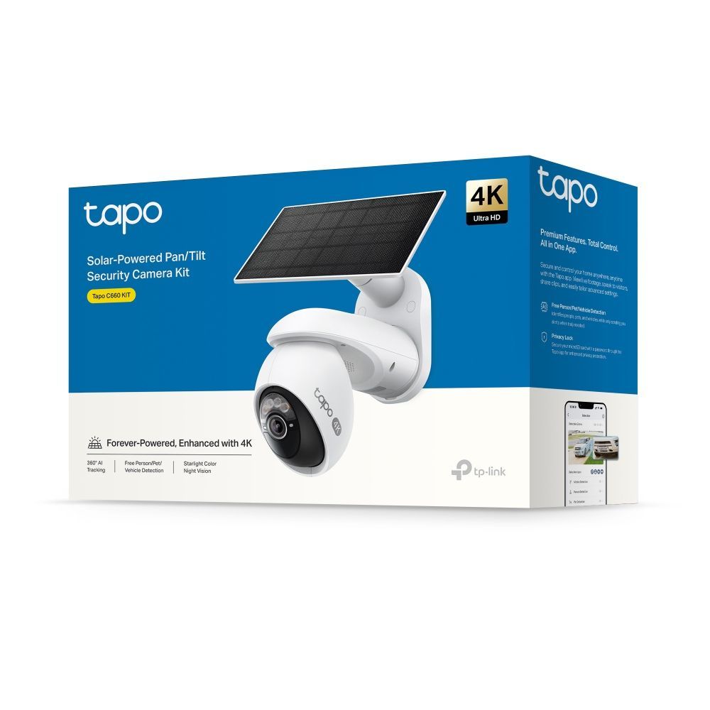 TP-Link Tapo C660 KIT Solar-Powered Pan/Tilt Security Camera Kit TP-Link Tapo C660 KIT Solar-Powered Pan/Tilt Security Camera Kit